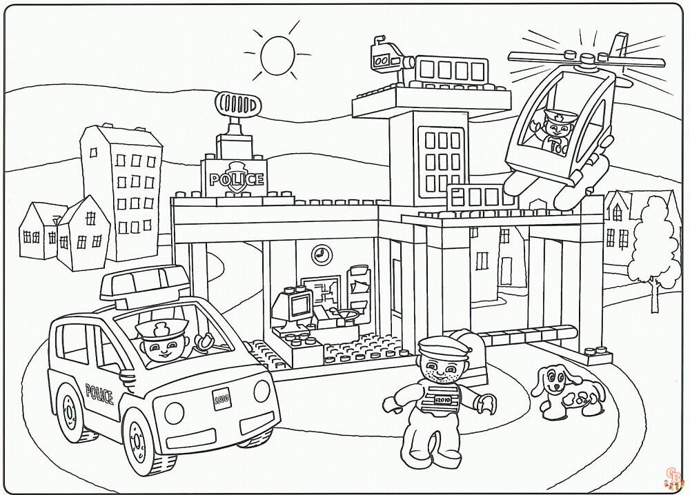 Police coloring pages to print for kids