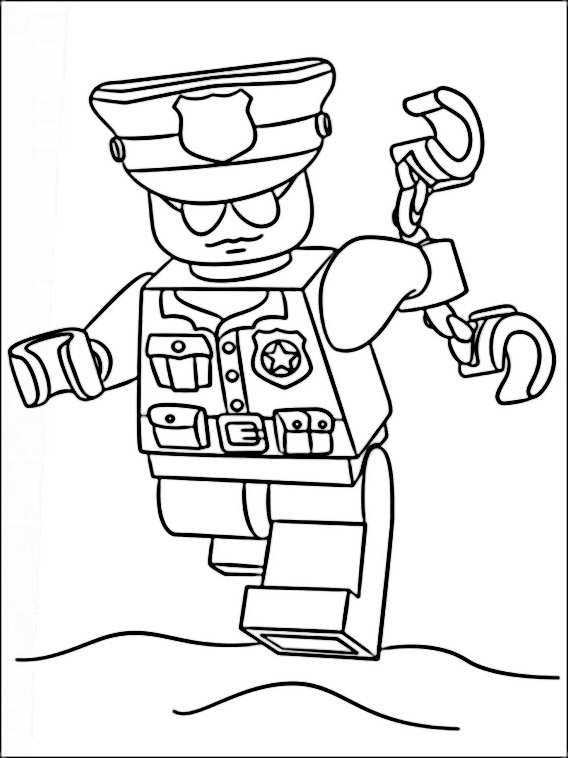 Free printable coloring pages lego police