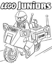 Lego police cars coloring page