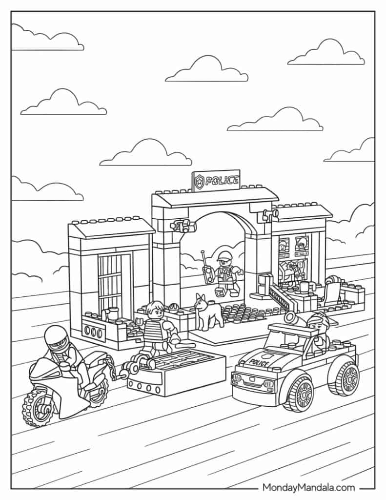 Lego coloring pages free pdf printables