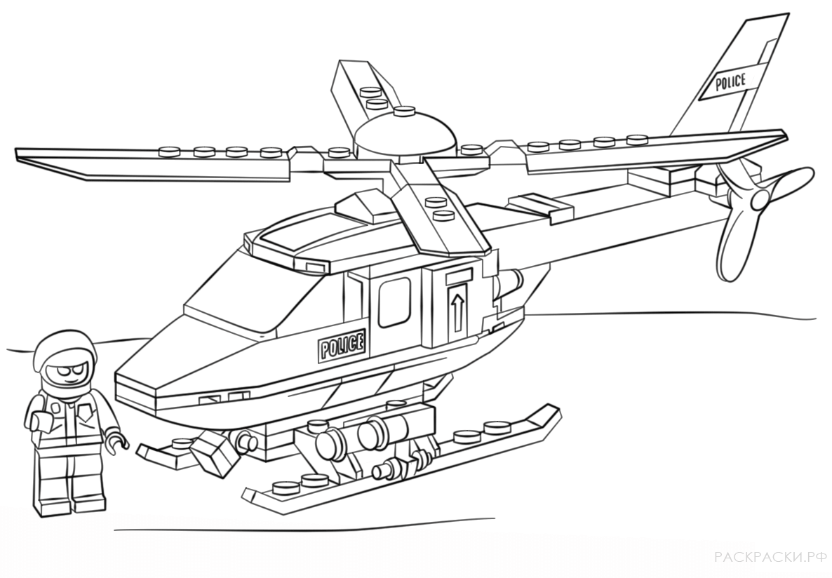 Lego police coloring pages ð to print and color