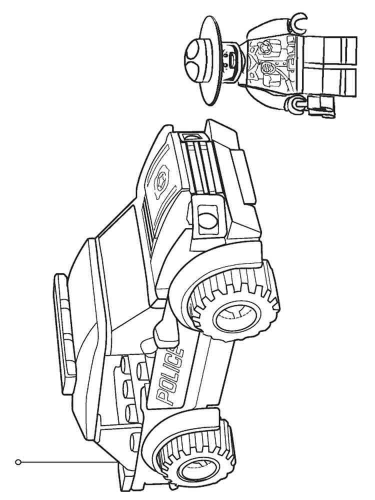 Lego police coloring pages