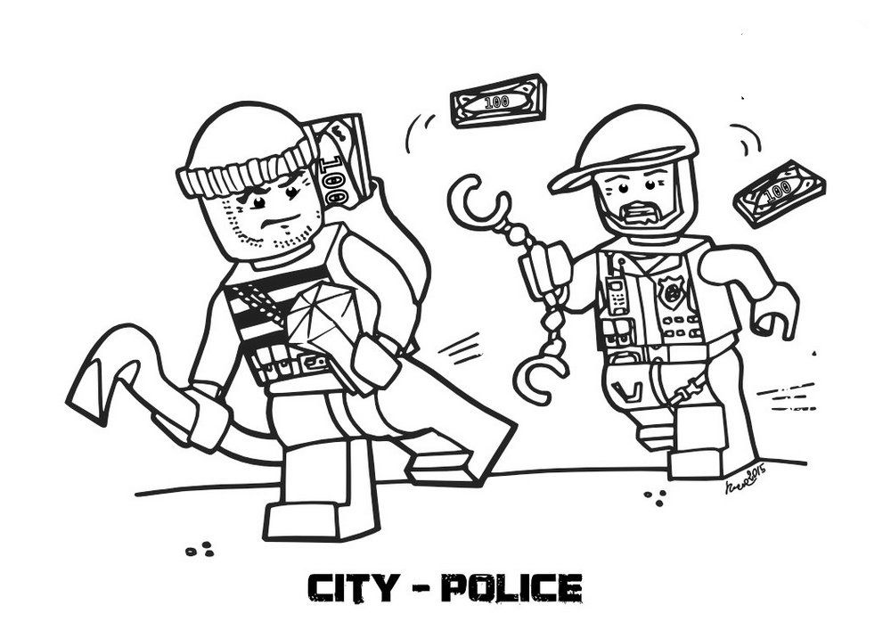 Printable coloring pages lego coloring pages lego city police lego police