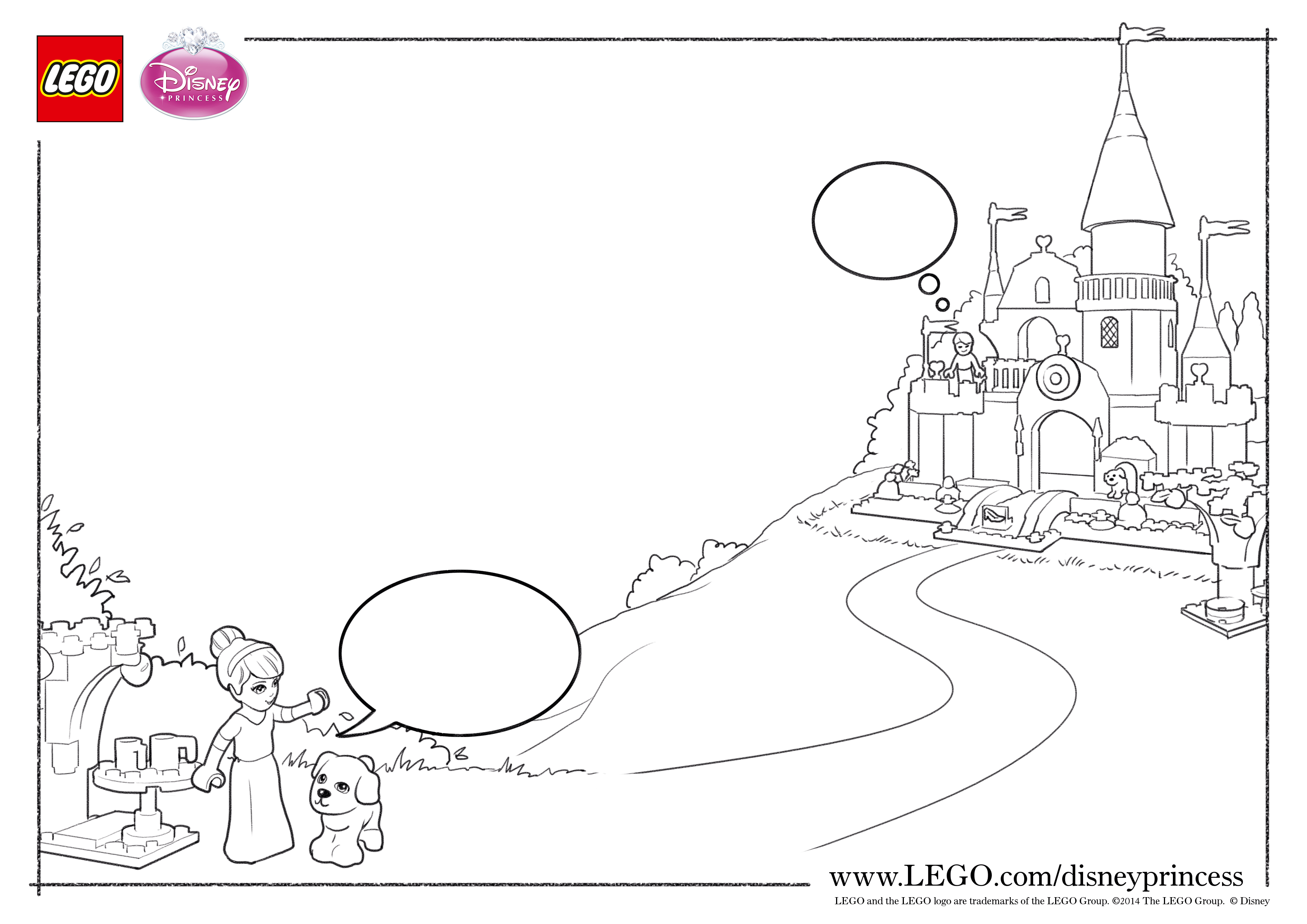 Lego disney princess coloring pages