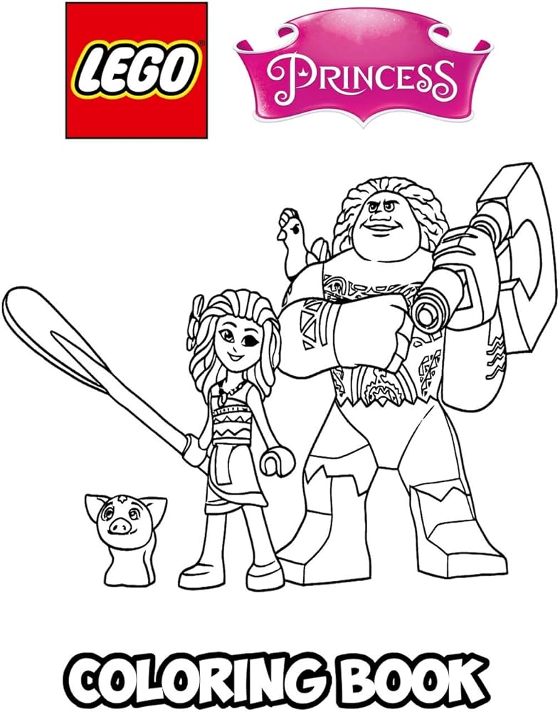 Lego princesses coloring book coloring book for kids and adults activity book with fun easy and relaxing coloring pages by