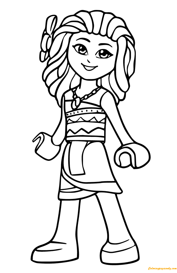 Lego disney princess moana coloring page httpcoloringpagesonlypages lego