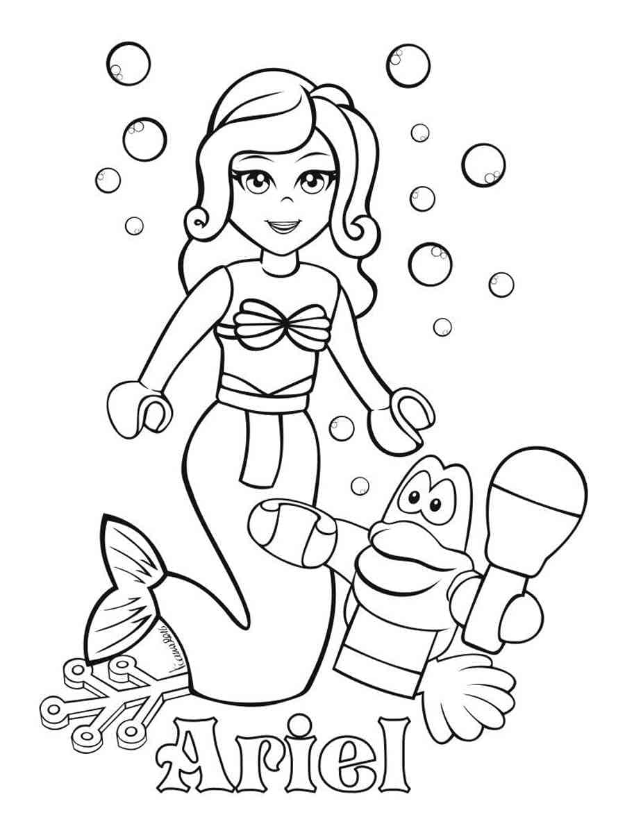Lego princess coloring pages