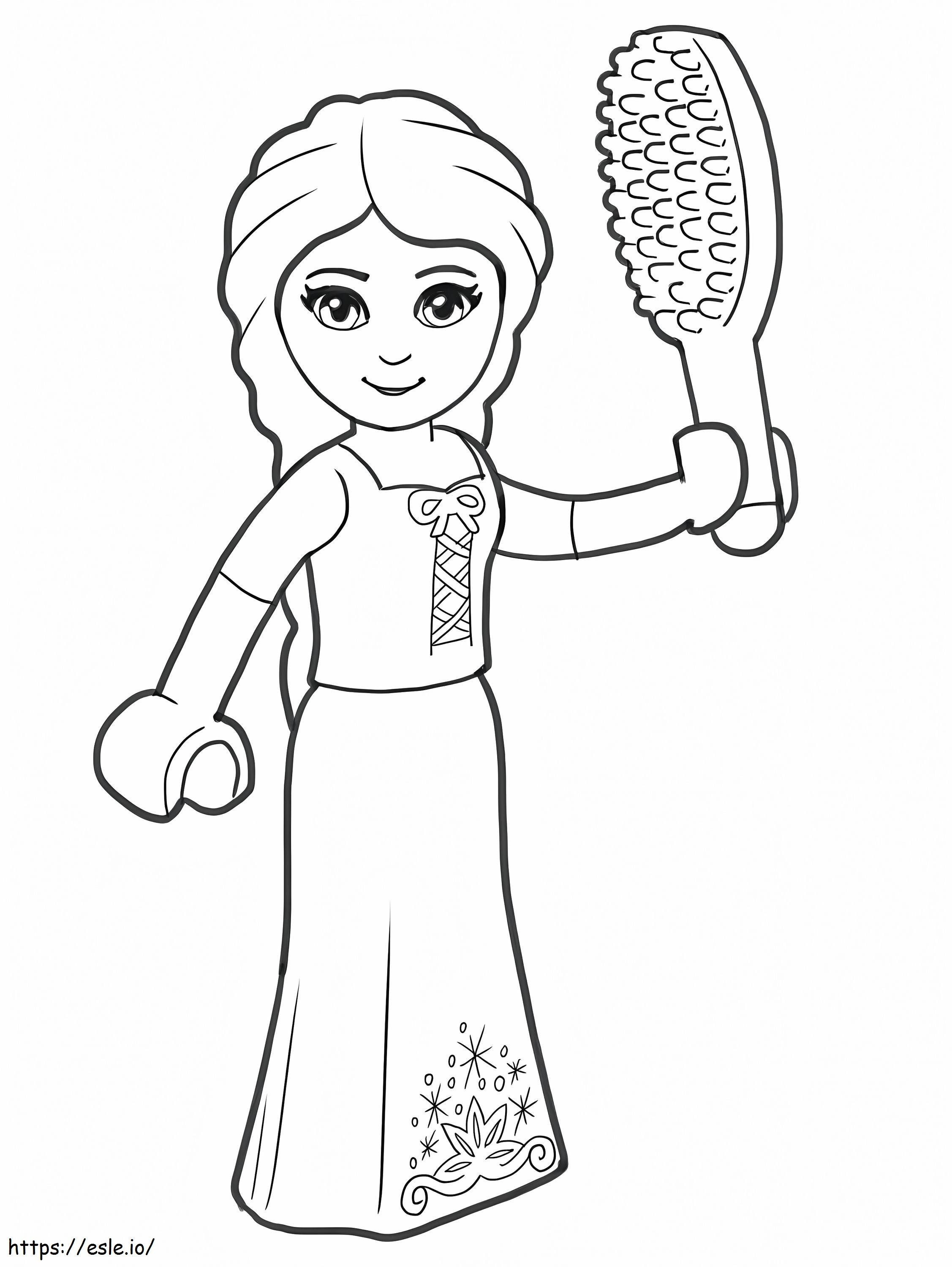 Lego princess coloring page