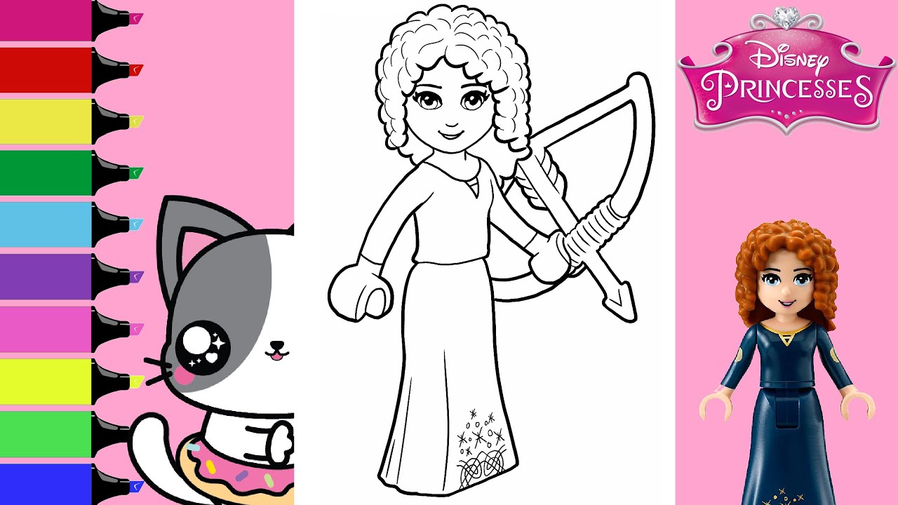 Coloring disney princess lego rapunzel and erida coloring book pages sprinkled donuts jr