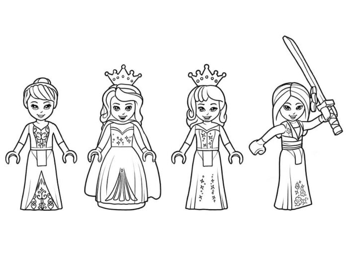 Lego princesses coloring book to print and online