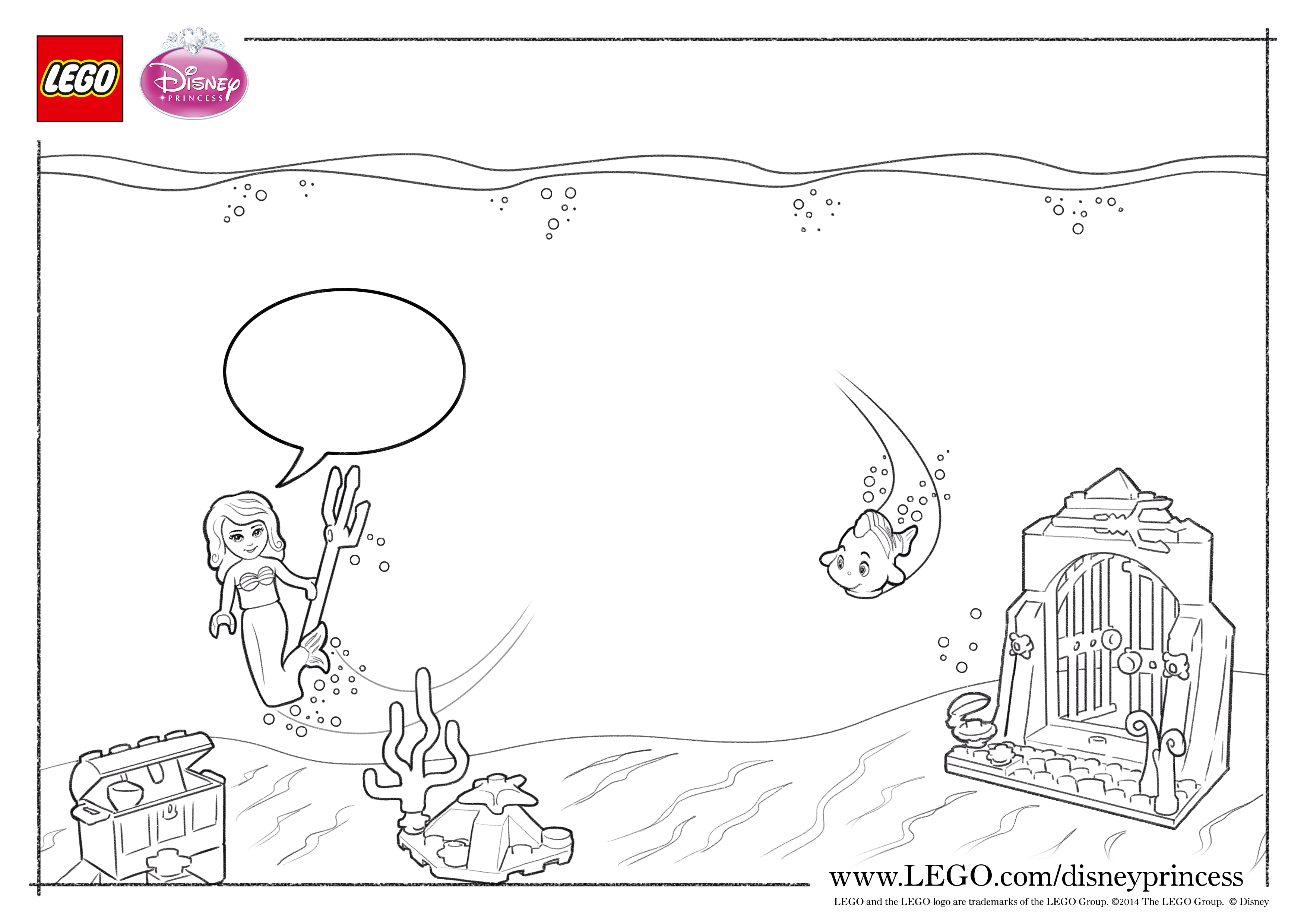 Lego disney princess coloring pages
