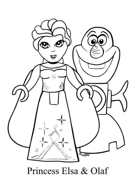 Lego princess coloring pages