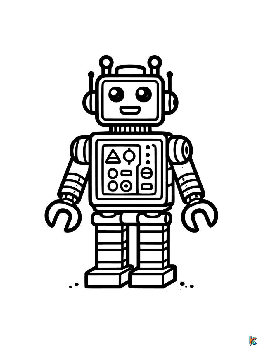 Robot coloring pages â