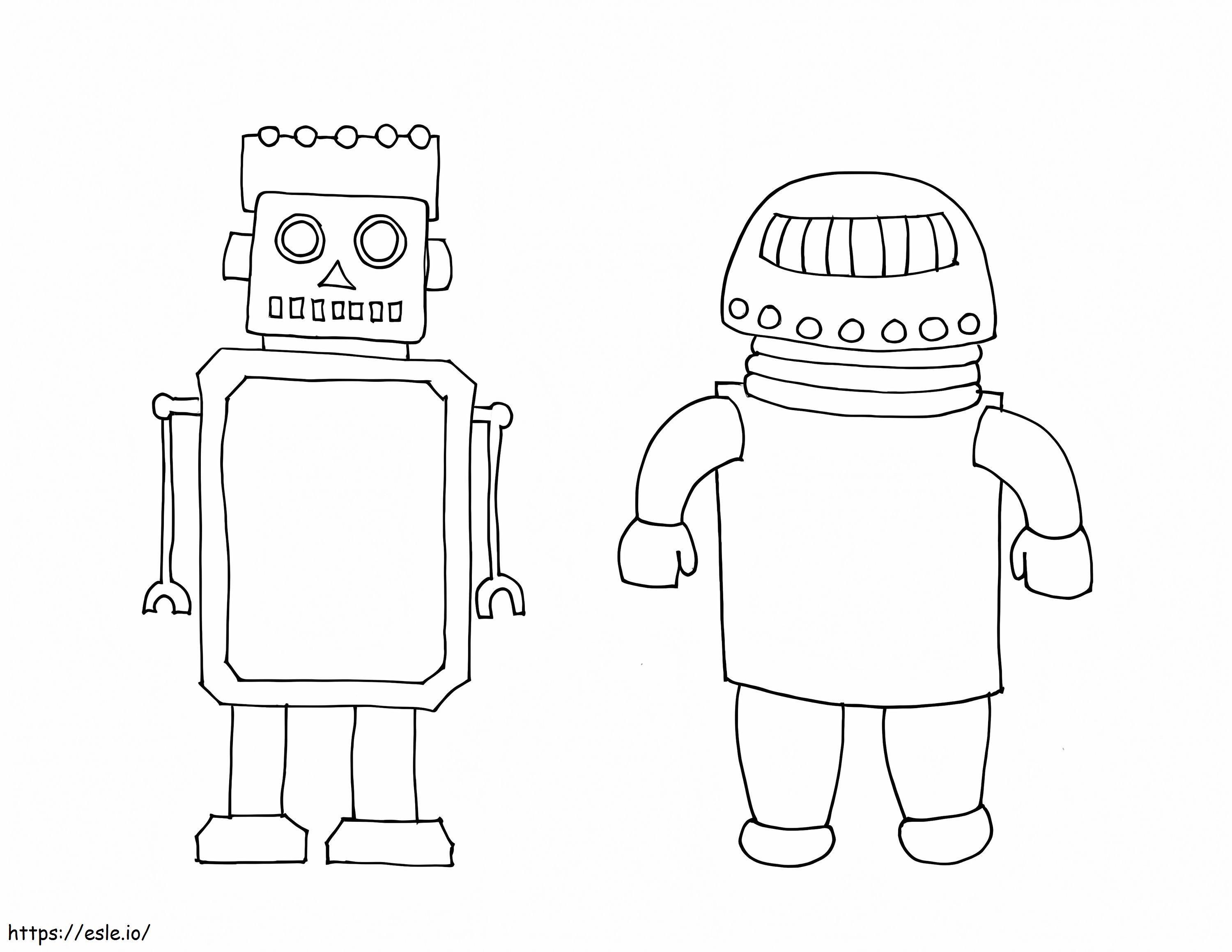 I read the robot coloring page