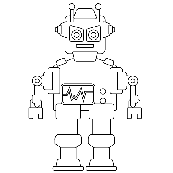 Robot coloring pages â