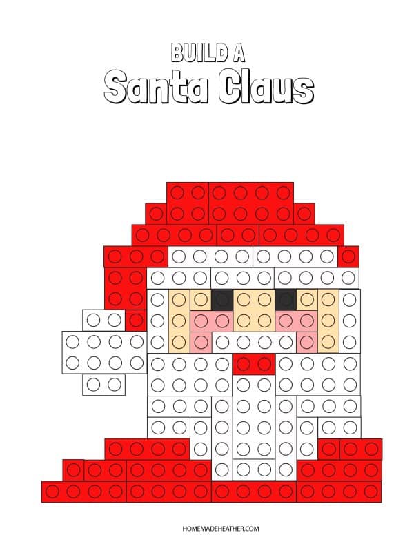 Free christmas lego pattern printables homemade heather