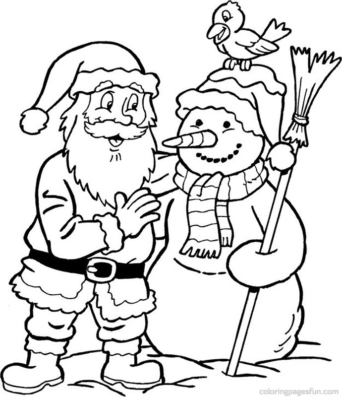 Santa coloring pages