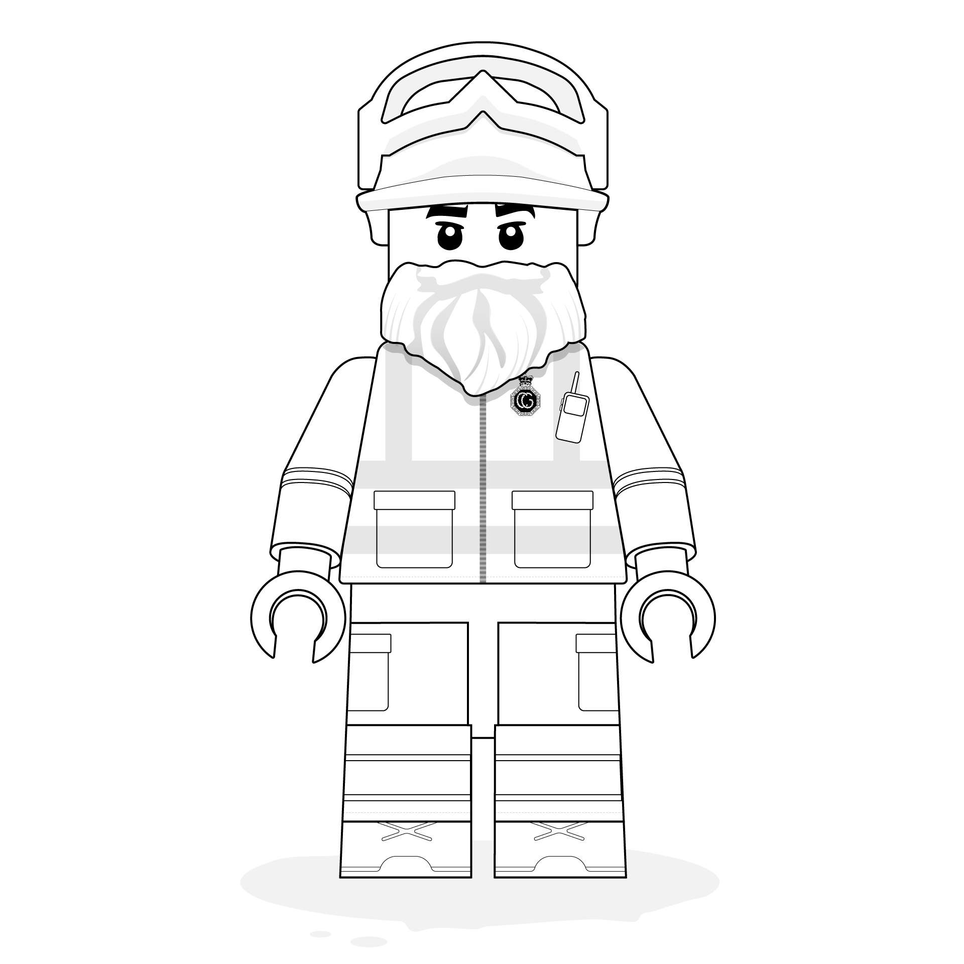 Brickheroes coastguard â colouring sheets â