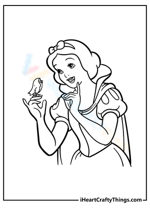 Free printable snow white coloring pages for kids