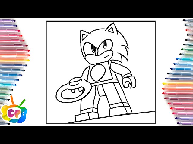 Sonic lego coloring page sonic predictions cartoon