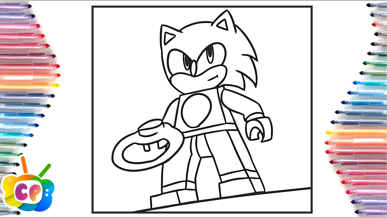 Sonic lego coloring page sonic predictions cartoon