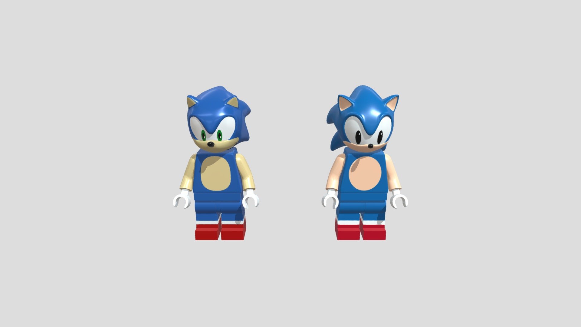 Lego sonic minifigure original vs custom
