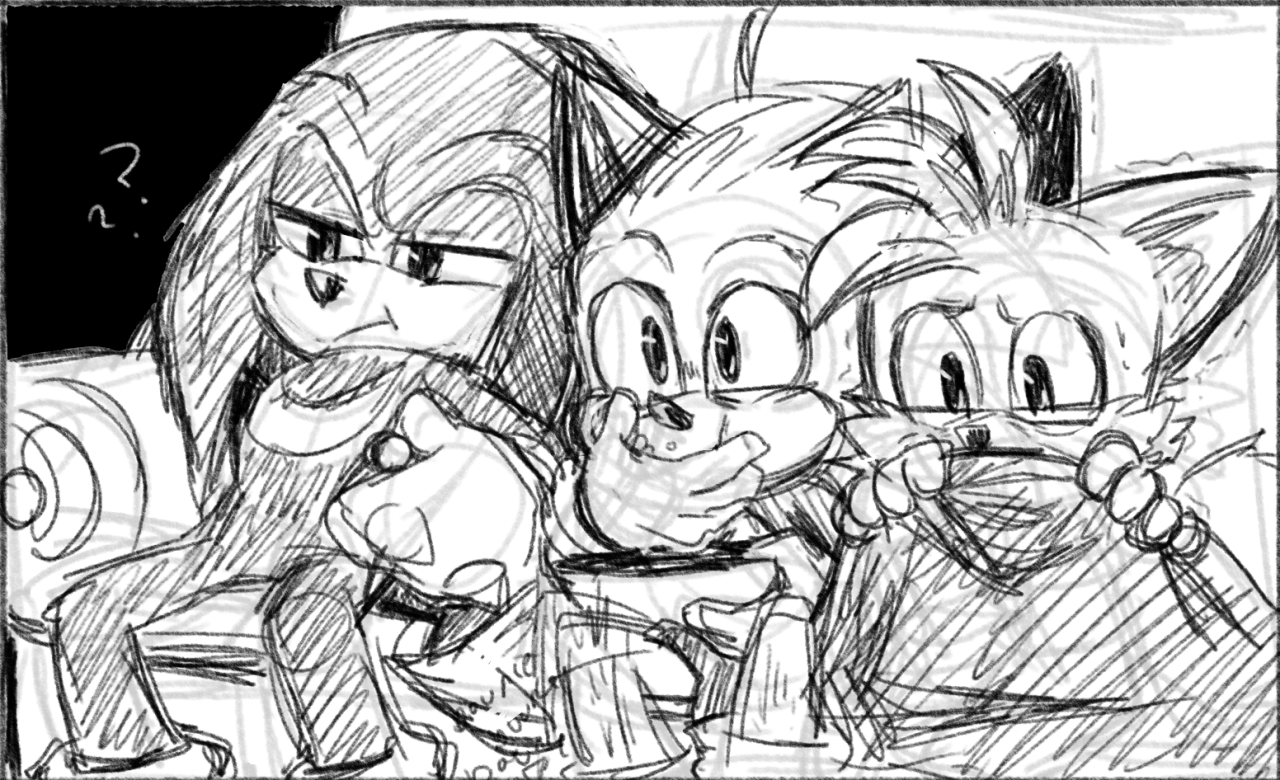 Buh â i headcannon sonic acts like he likes a scary