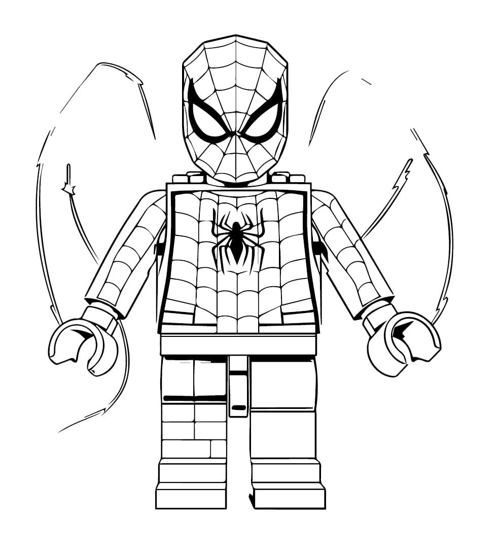 Lego spiderman coloring pages