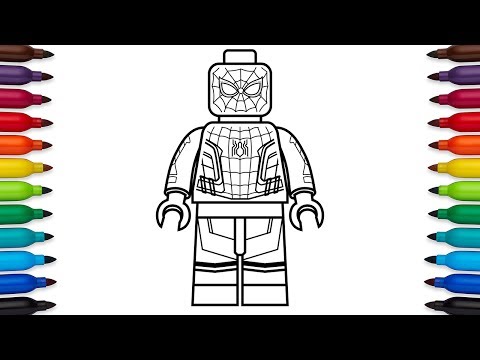 How to draw lego spider