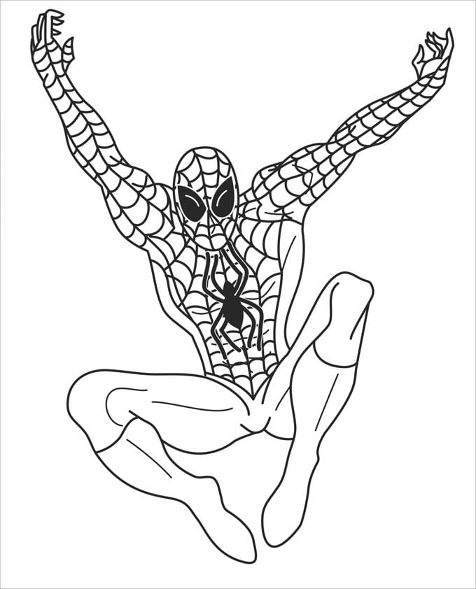 Superhero coloring pages