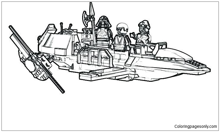 Awesome lego starwars coloring page