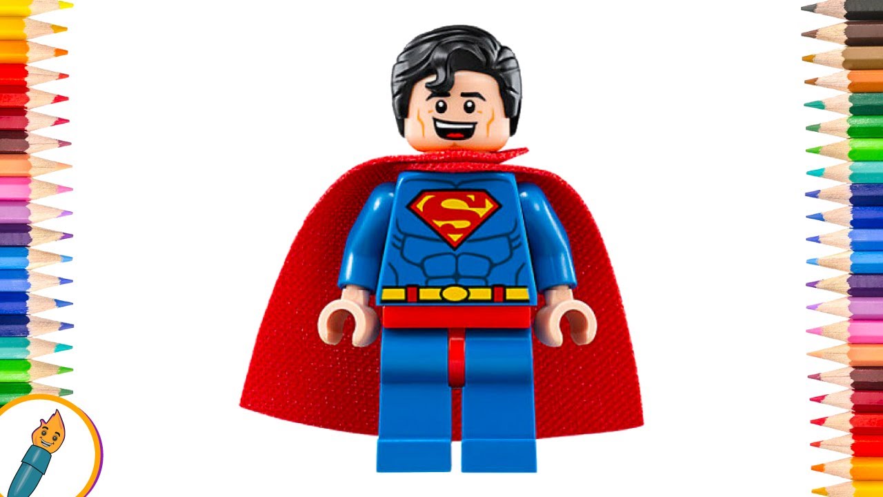 How to draw lego superman easy to follow