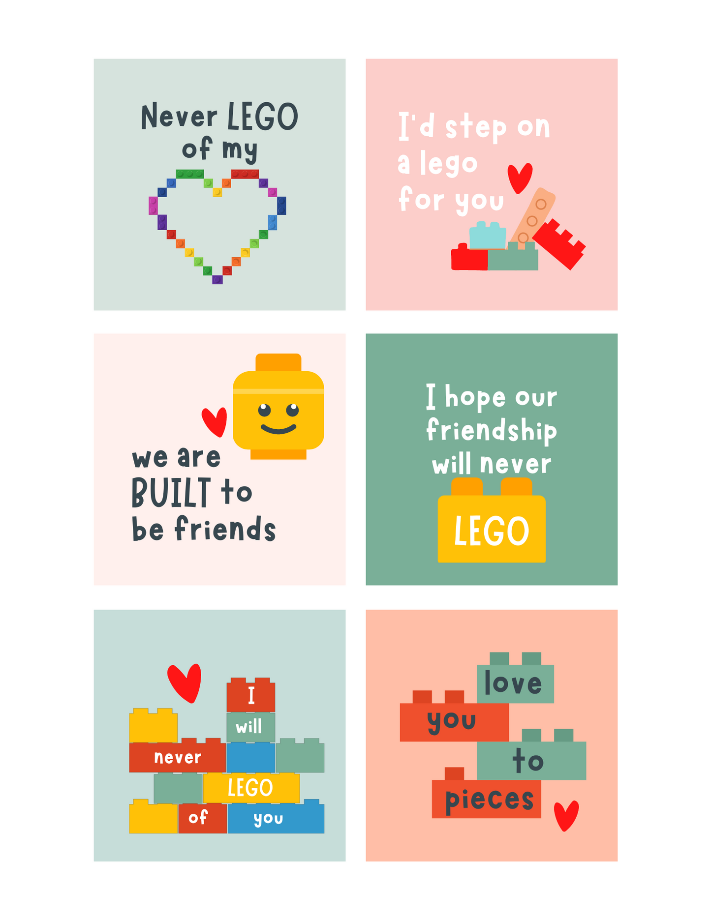 Legobuilding valentines printable valentines â the letter vee
