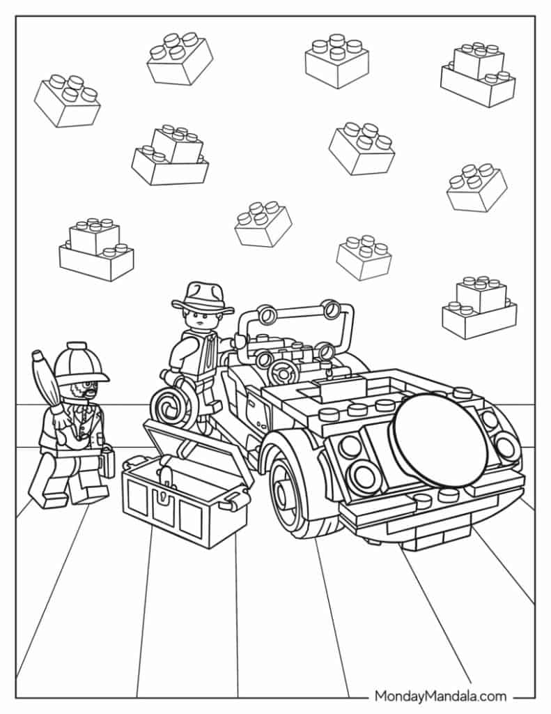 Lego coloring pages free pdf printables