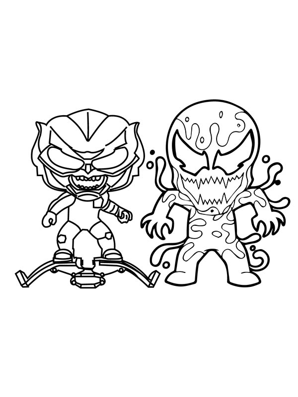 Chibi green goblin and venom fãrbung seite