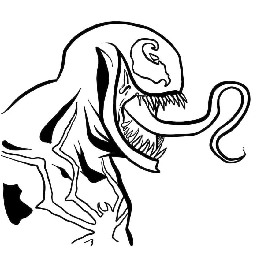 Get this venom coloring pages free printable hed