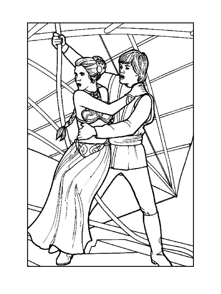 Luke skywalker coloring pages