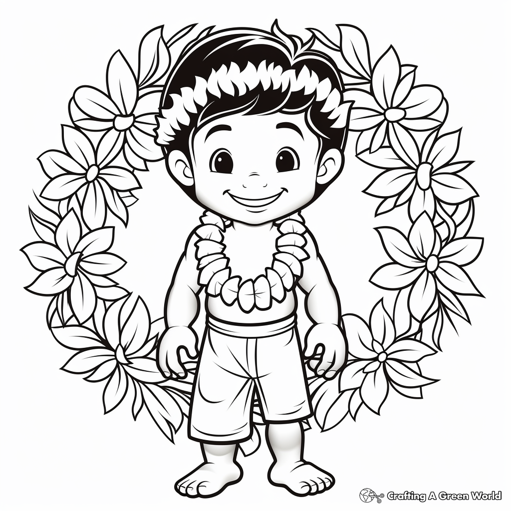 Hawaiian coloring pages