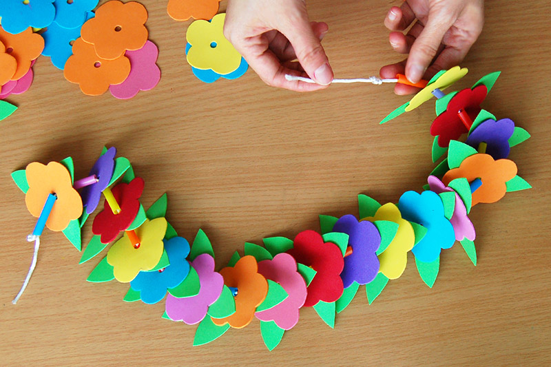 Flower lei templates free printable templates coloring pages