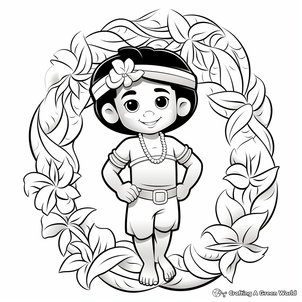 Hawaiian coloring pages