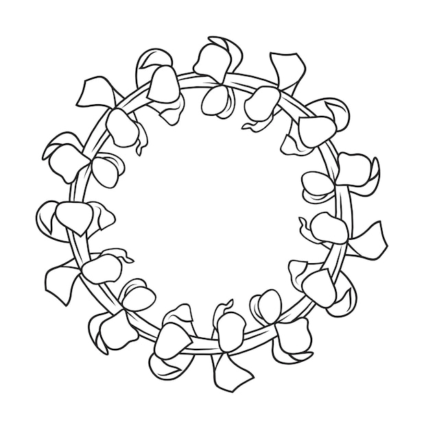 Premium vector hawaiian lei flower in a perfect circle for jewelry metal stamp