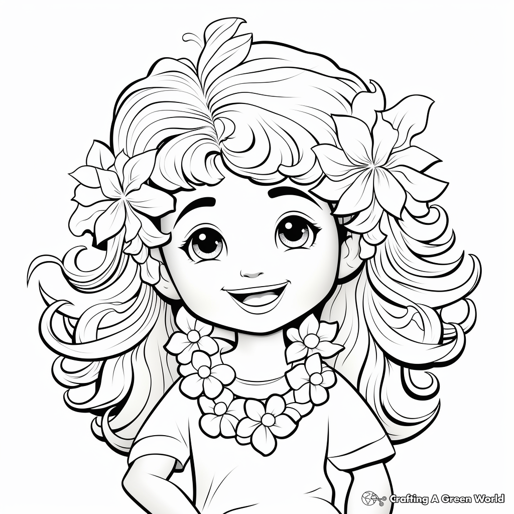 Hawaiian coloring pages