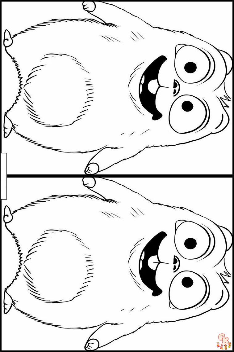 Fun and free grizzy and the lemmings coloring pages for kids