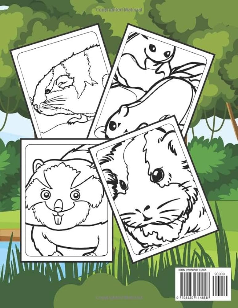 Lemming coloring book fun and easy coloring pages and a variety of other charming animals for boys or girls bear and many more for boys girls kids ages