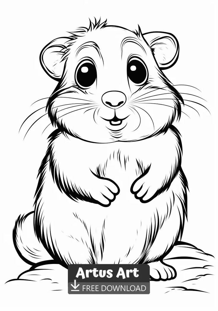 Cute lemming coloring page animal coloring pages coloring pages color