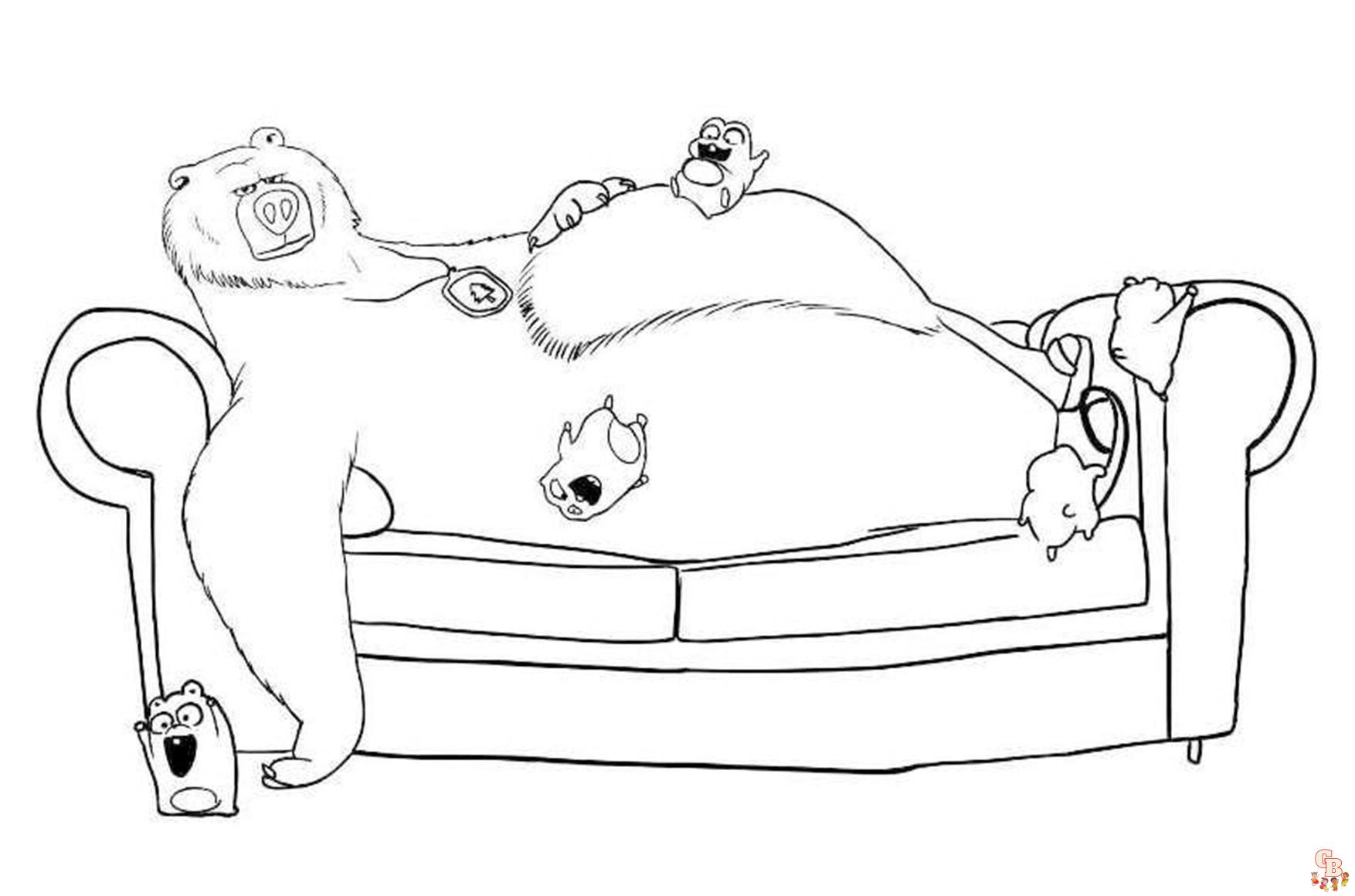 Fun and free grizzy and the lemmings coloring pages for kids