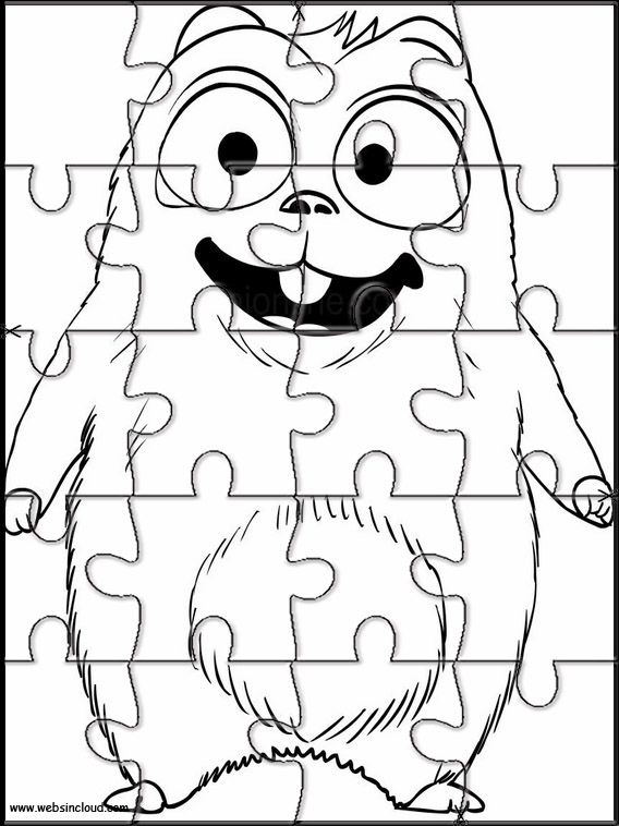 Grizzy and the lemmings jigsaw printable coloring book christmas tree cards cartoon character design