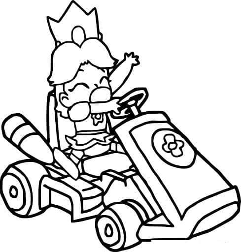 Mario kart lemmy koopa coloring page