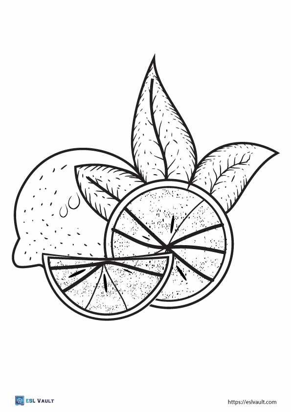 Free lemon coloring pages pdf