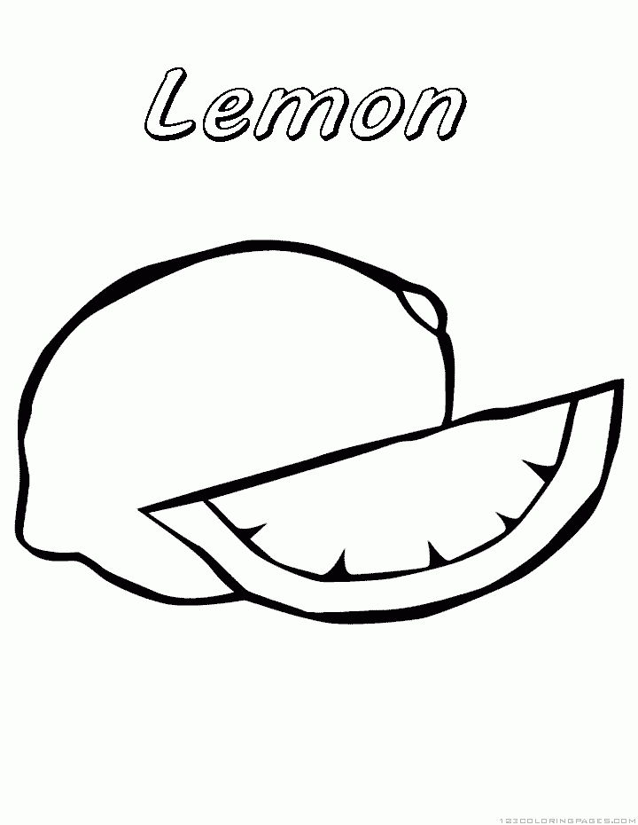 Lemon coloring pages